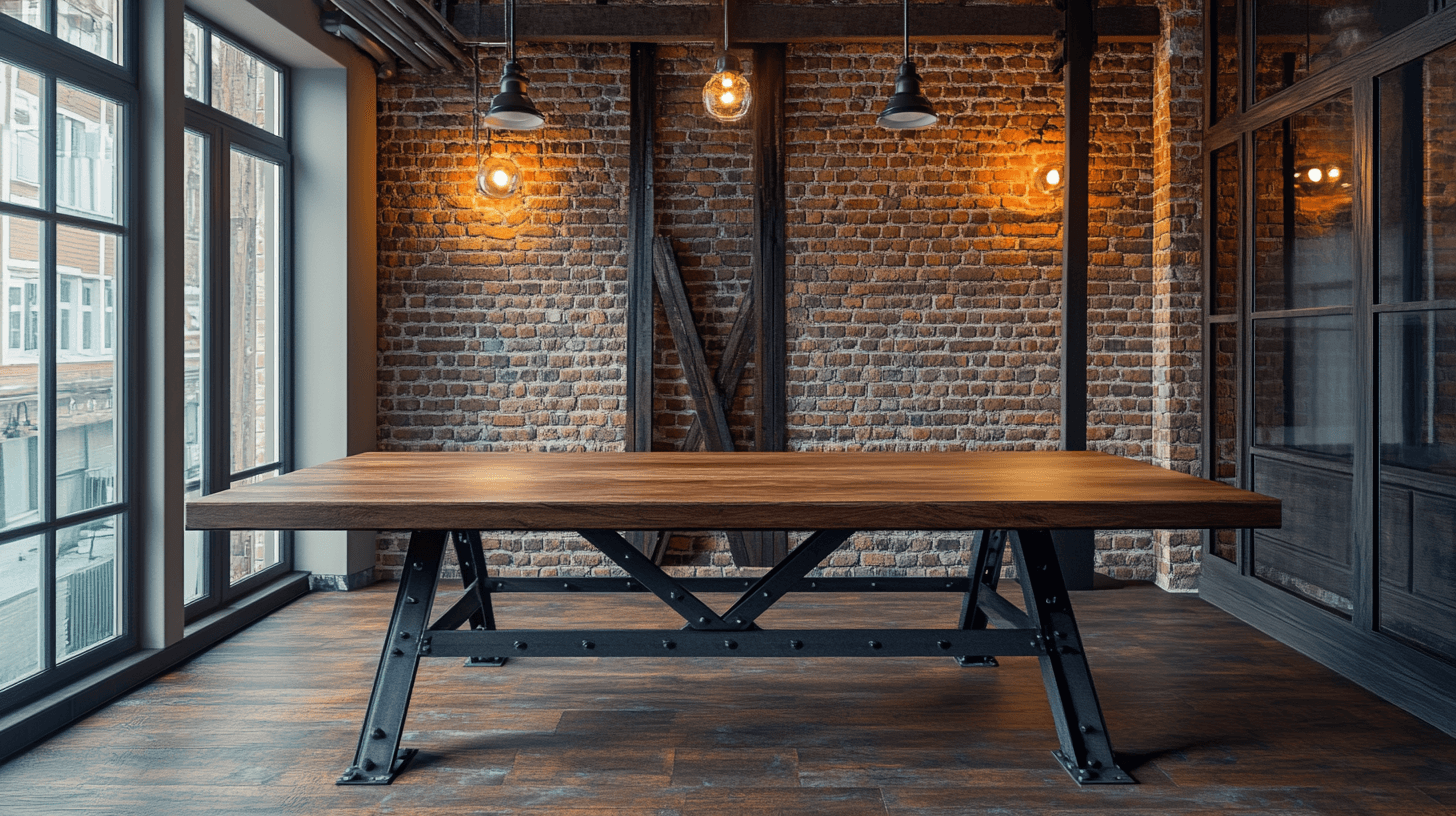 Eetkamer in industriële stijl: metaal en hout voor een opvallende look