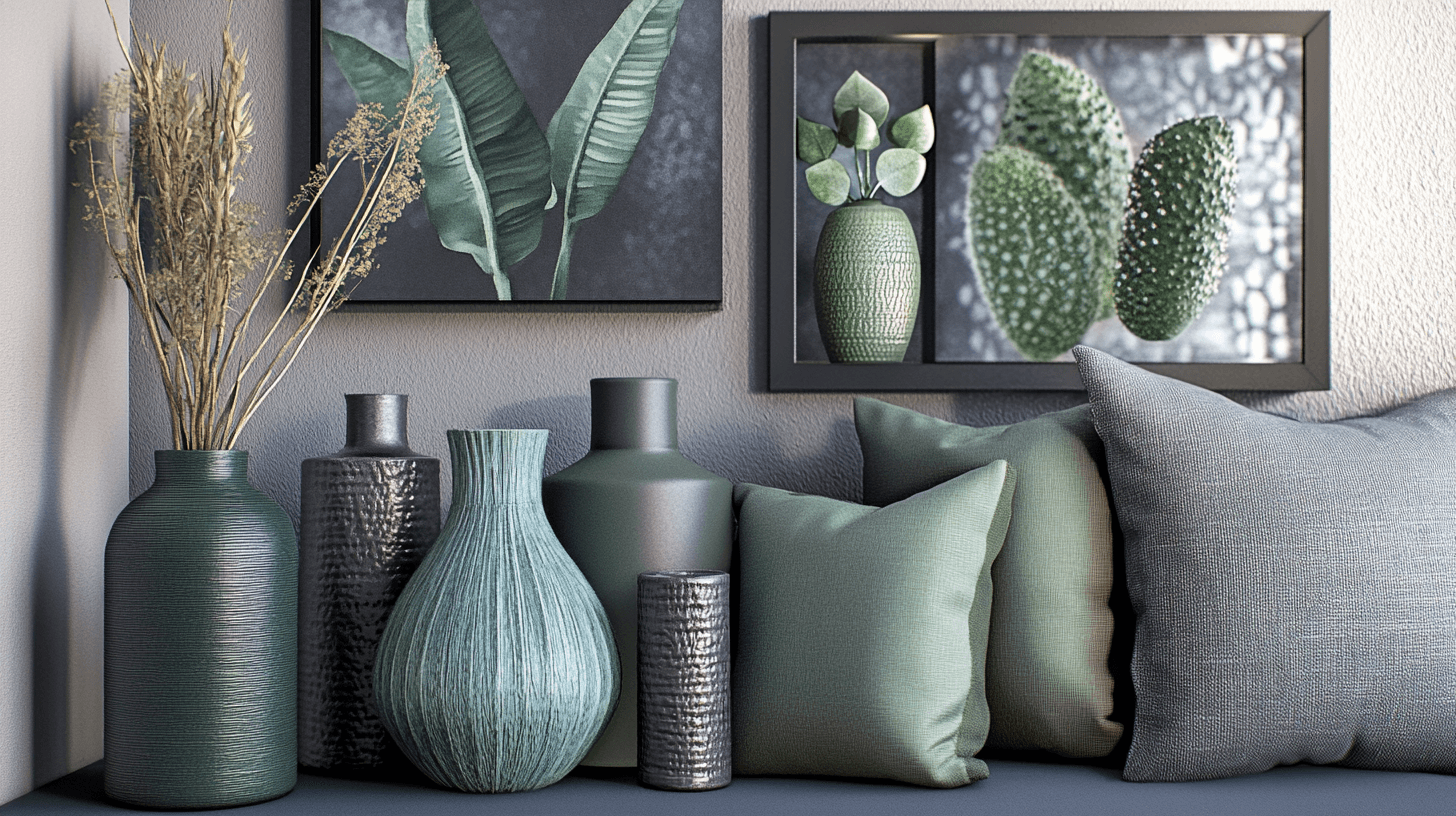 Decoratie in grijs en groen: Frisse accenten voor elke kamer