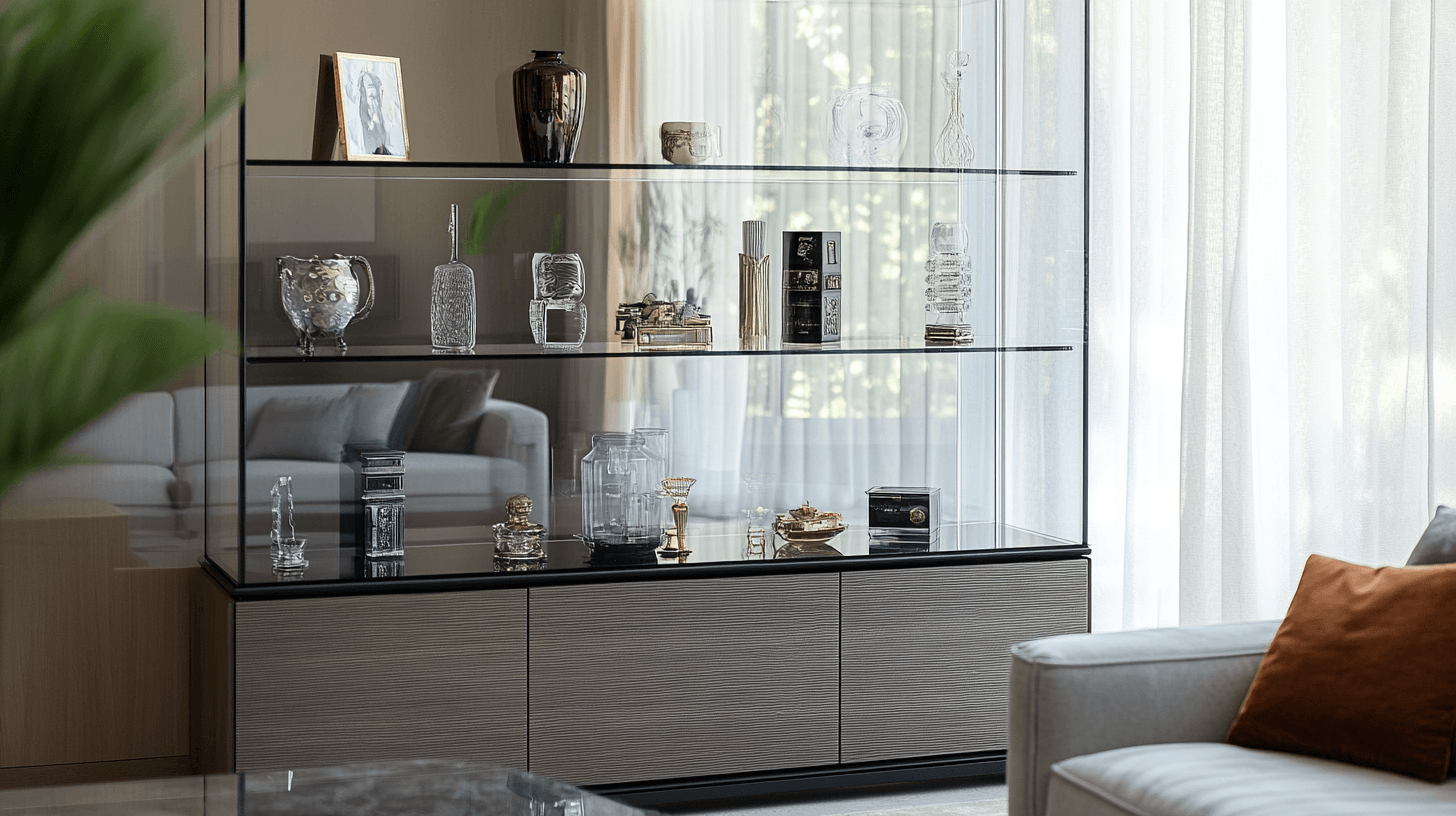 Modern ontwerp: glazen vitrines voor je verzamelobjecten