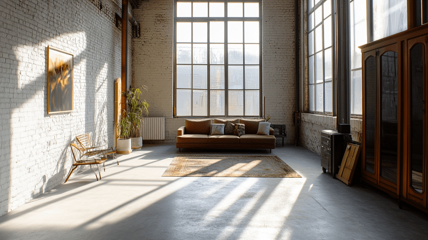 Decoratie in de loft-woonkamer: Minder is meer