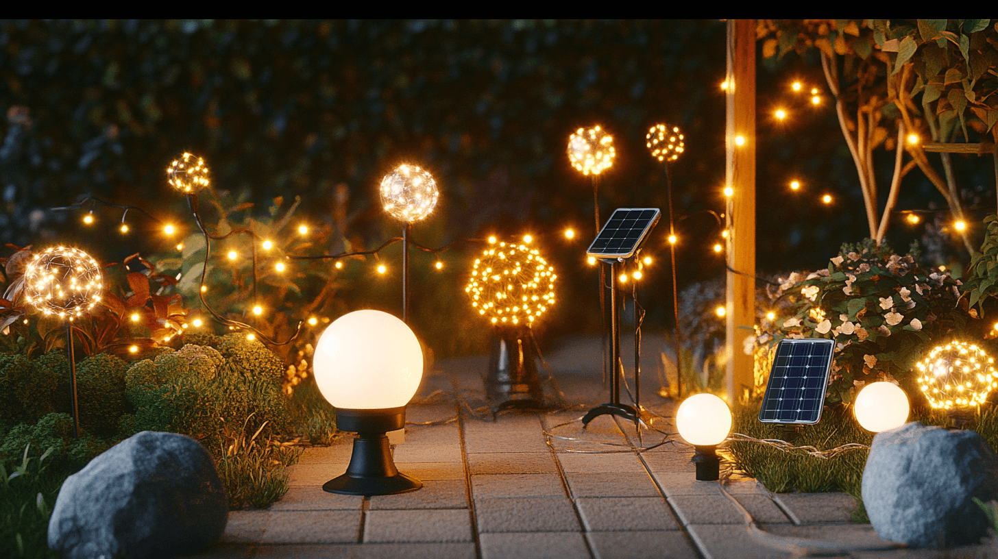 Verschillende soorten lichtslingers voor de tuin