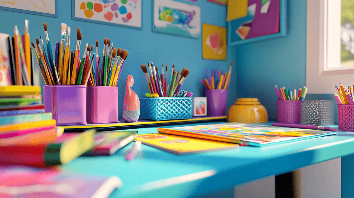 Creatieve werkplek: bureaus voor kinderen