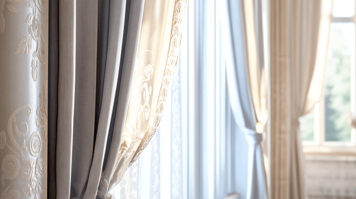 Combinatie van gordijnen met andere decoratieve elementen