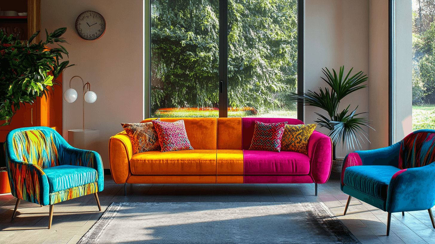 Meubelkeuze bij felle kleuren
