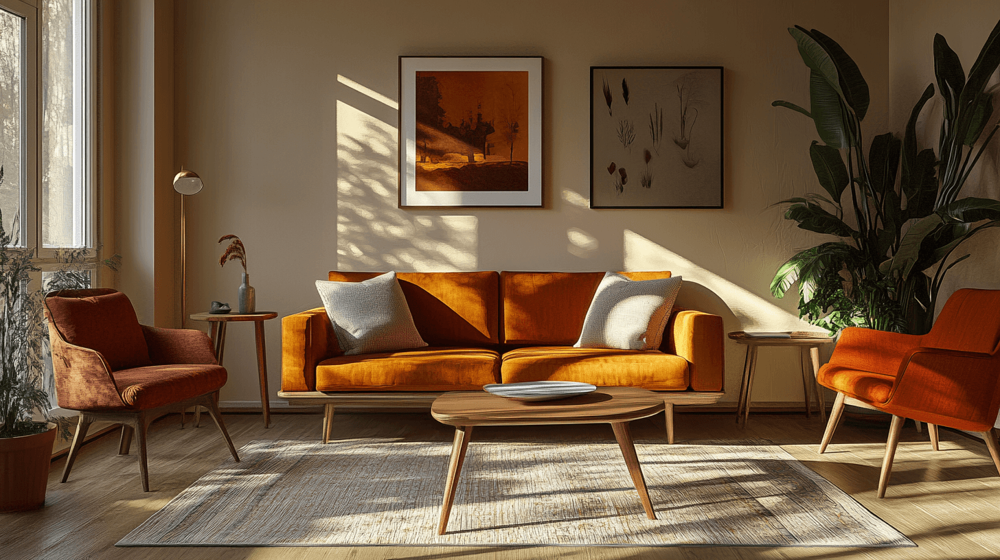 Kleurenpaletten en materialen in Mid-Century-stijl