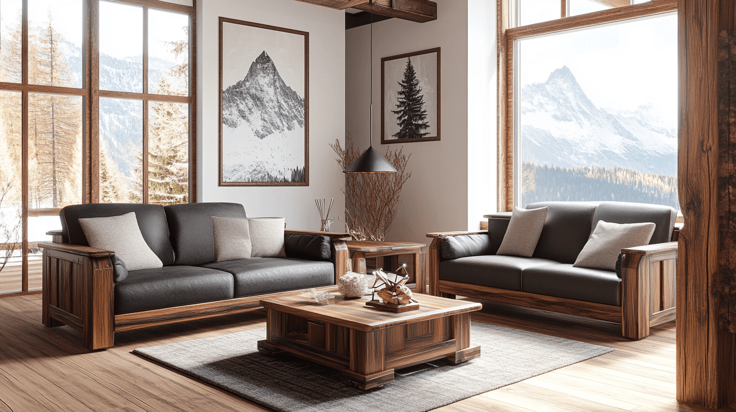Meubels in moderne Alpenstijl