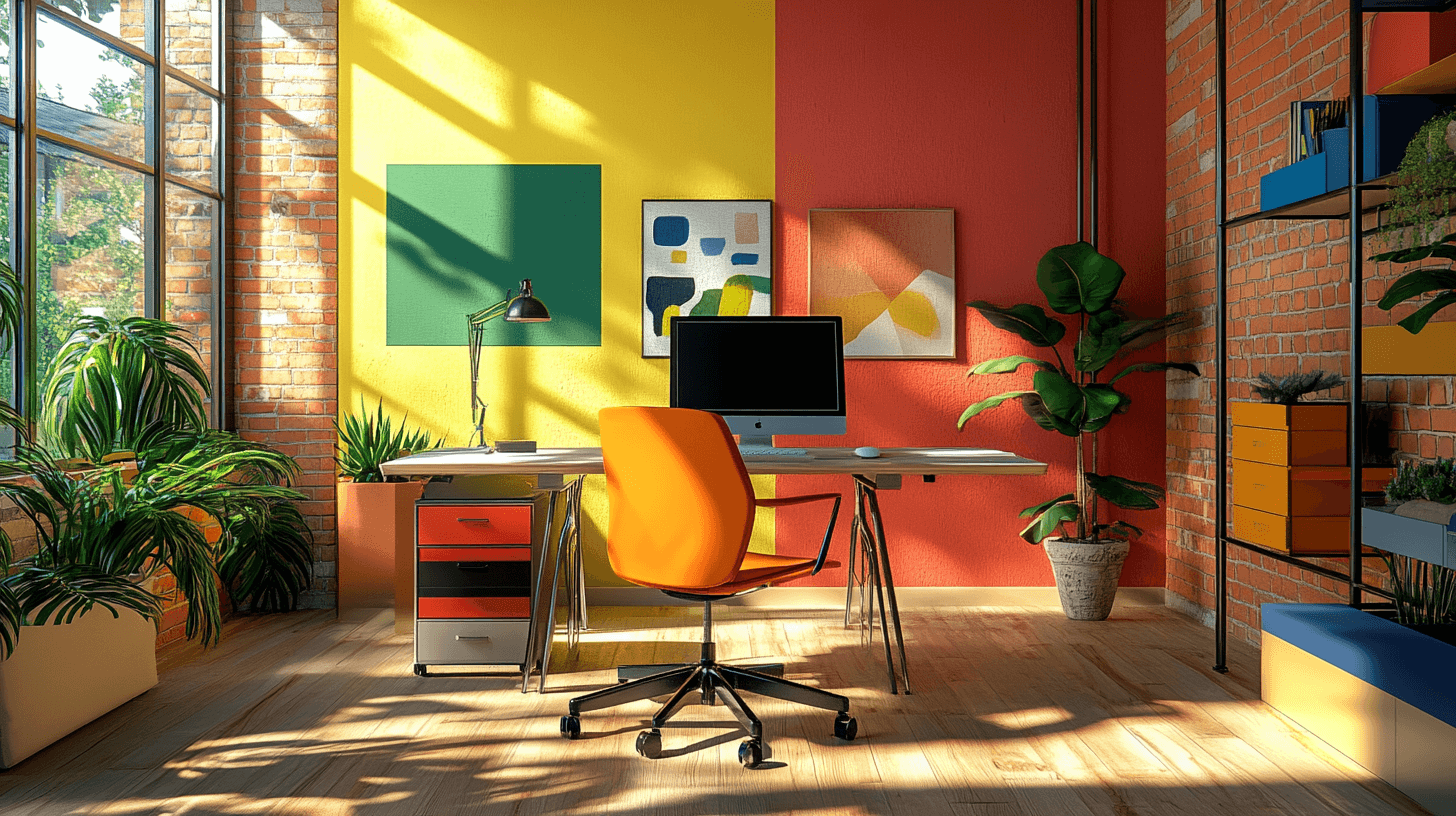 Kleurencombinaties voor creatieve werkruimtes