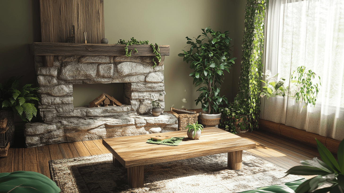Natuurlijke materialen in de decoratie: hout, steen en meer
