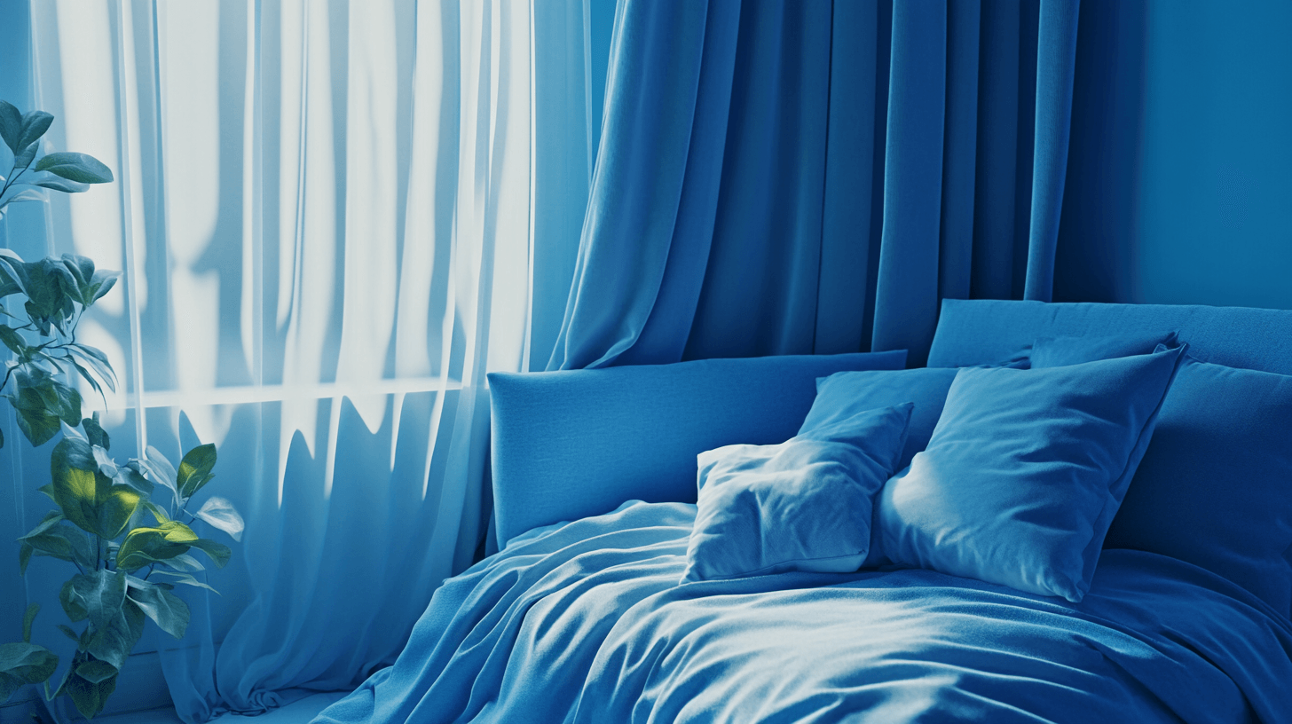 Het effect van blauwtinten in de slaapkamer