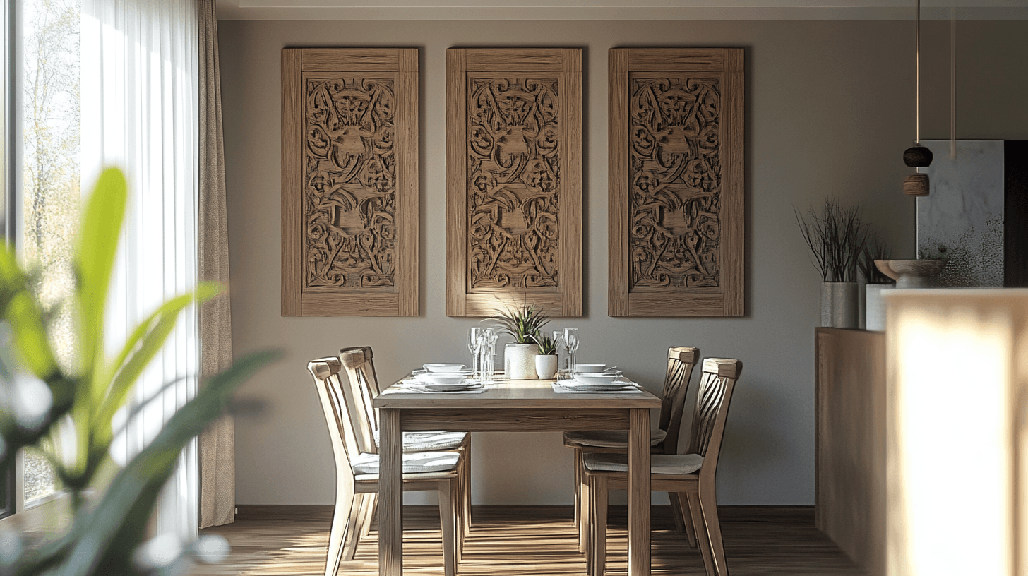 Decoratieve houtelementen voor een gezellige sfeer