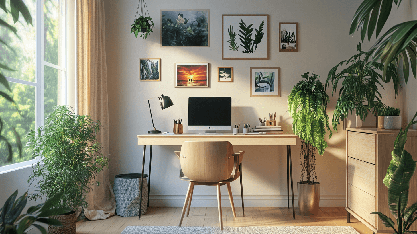 Decoratie en persoonlijke touch in het thuiskantoor